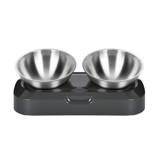 Adjustable Stainless Steel Cat Bowl Tilting Cat Food Bowl Oblique Drool Bowl