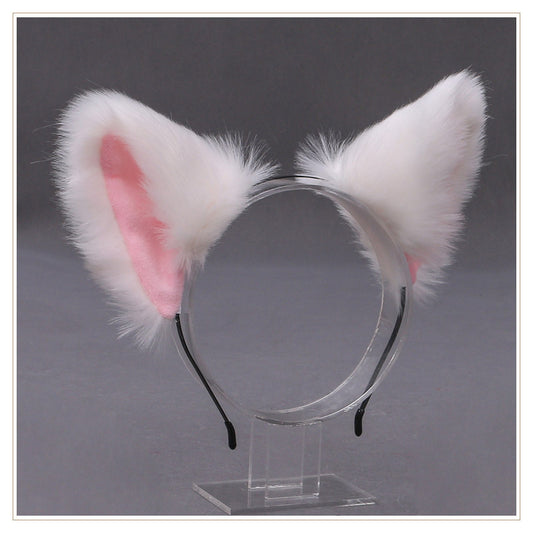 anime plush fold ears hairpin fox ears hairpin cat girl maid headdress hair accessories