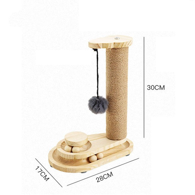 Cat toys from hi bite-resistant to relieve boredom feather sisal solid wood cat toy cat tree cat climbing frame