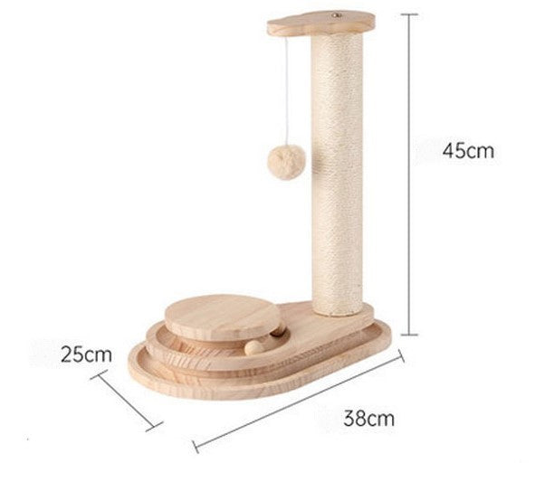 Cat toys from hi bite-resistant to relieve boredom feather sisal solid wood cat toy cat tree cat climbing frame