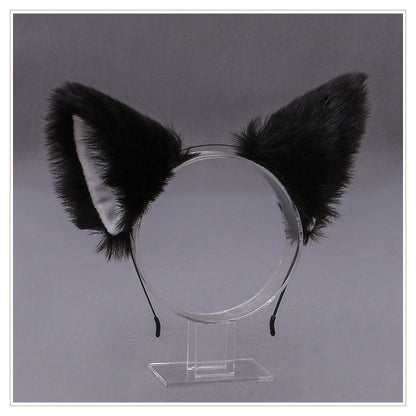 anime plush fold ears hairpin fox ears hairpin cat girl maid headdress hair accessories