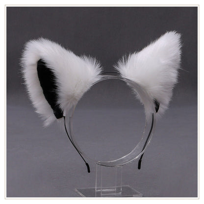 anime plush fold ears hairpin fox ears hairpin cat girl maid headdress hair accessories