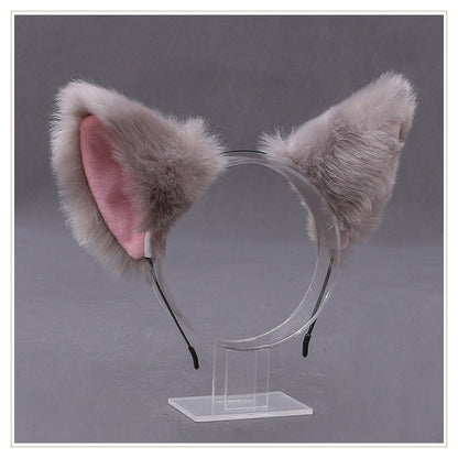 anime plush fold ears hairpin fox ears hairpin cat girl maid headdress hair accessories